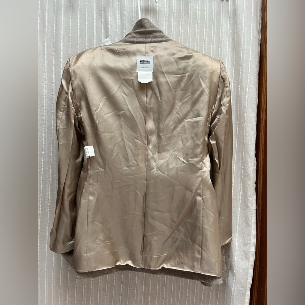 Moschino Beige Blazer with Floral Embroidery size 8 - Picture 4 of 11